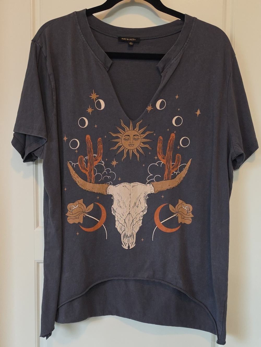 Ruby & Lace+ 3X WILD WEST SUN & SKULL GRAPHIC TEE